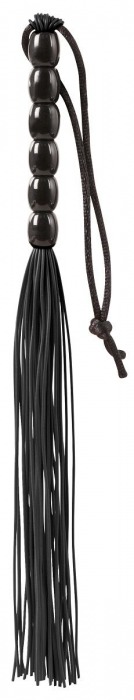 Чёрная мини-плеть из резины Rubber Mini Whip - 22 см. - Blush Novelties - купить с доставкой в Новокуйбышевске