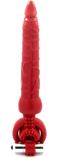 Красная вибронасадка с анальным стимулятором - ToyFa - в Новокуйбышевске купить с доставкой