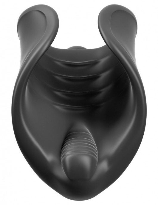 Чёрный мастурбатор Vibrating Silicone Stimulator с вибрацией - Pipedream - в Новокуйбышевске купить с доставкой
