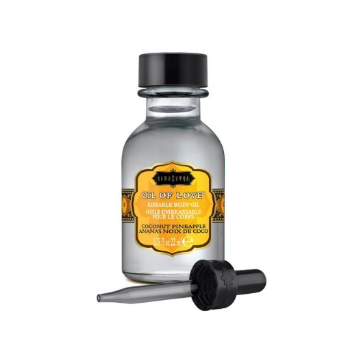 Масло для ласк с ароматом кокоса и ананаса Oil of Love Coconut Pineapple - 22 мл. - Kama Sutra - купить с доставкой в Новокуйбышевске