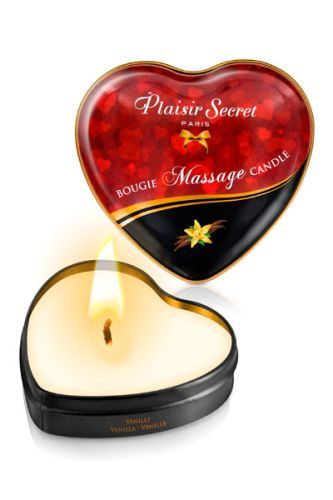 Массажная свеча с ароматом ванили Bougie Massage Candle - 35 мл. - Plaisir Secret - купить с доставкой в Новокуйбышевске