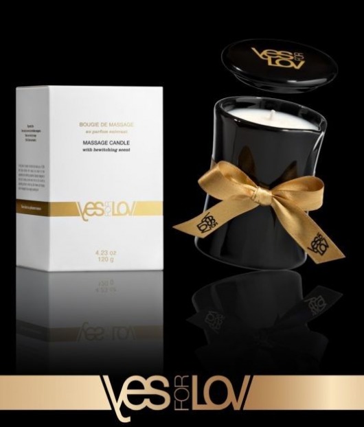 Массажная аромасвеча BEWITCHING MASSAGE CANDLE - 120 мл. - YESforLOV - купить с доставкой в Новокуйбышевске