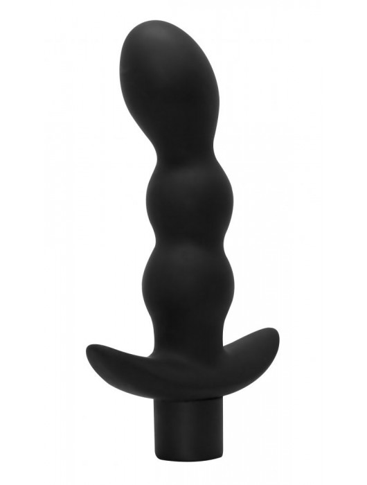 Чёрный анальный вибромассажёр Naughty - 14,5 см. - Lola Games