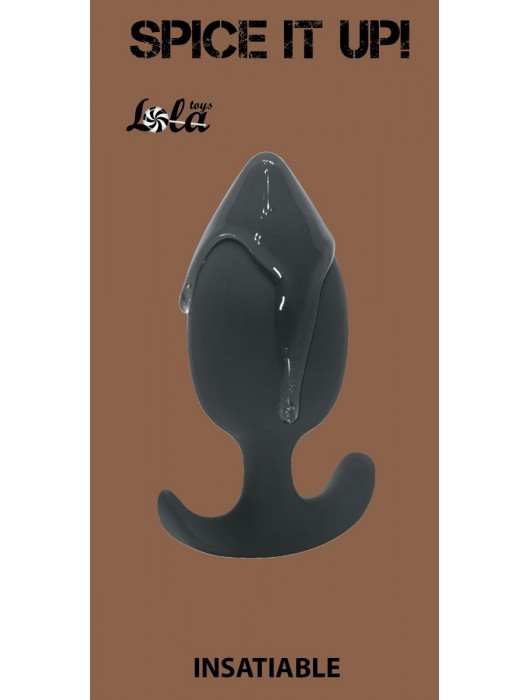Серая анальная пробка Insatiable - 10,5 см. - Lola Games
