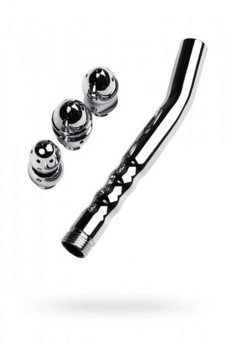 Металлический анальный душ с тремя насадками - ToyFa - купить с доставкой в Новокуйбышевске