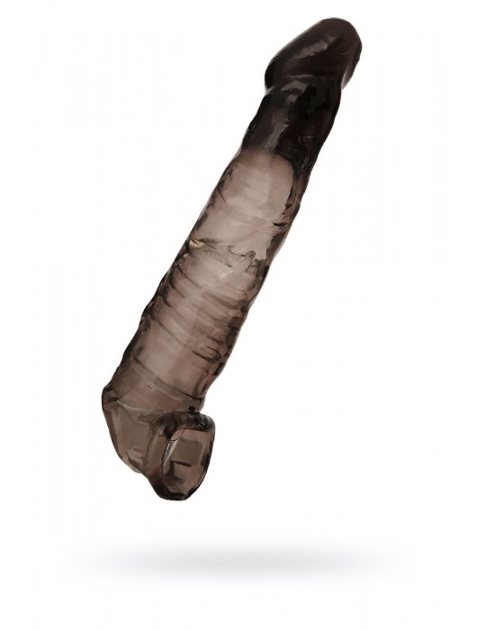 Чёрная насадка на пенис - 22,5 см. - ToyFa - в Новокуйбышевске купить с доставкой