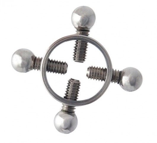 Серебристые зажимы для сосков на винтах - ToyFa - купить с доставкой в Новокуйбышевске