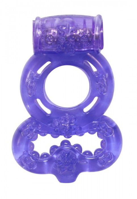 Фиолетовое эрекционное кольцо Rings Treadle с подхватом - Lola Games - в Новокуйбышевске купить с доставкой