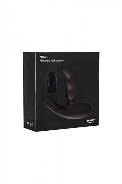 Черный силиконовый стимулятор простаты Levett Nitoc с пультом ДУ - Levett - в Новокуйбышевске купить с доставкой