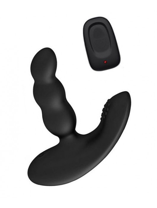 Черный силиконовый стимулятор простаты Levett Nitoc с пультом ДУ - Levett - в Новокуйбышевске купить с доставкой