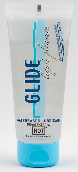 Интимная смазка на водной основе Glide - 100 мл. - HOT - купить с доставкой в Новокуйбышевске