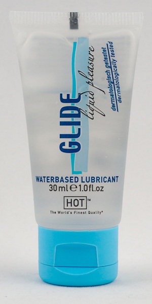 Интимная смазка на водной основе Glide - 30 мл. - HOT - купить с доставкой в Новокуйбышевске