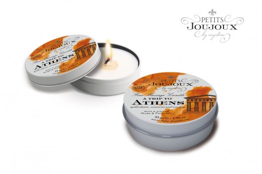 Массажная свеча Petits Joujoux Athens с ароматом муската и пачули - 33 гр. - MyStim - купить с доставкой в Новокуйбышевске