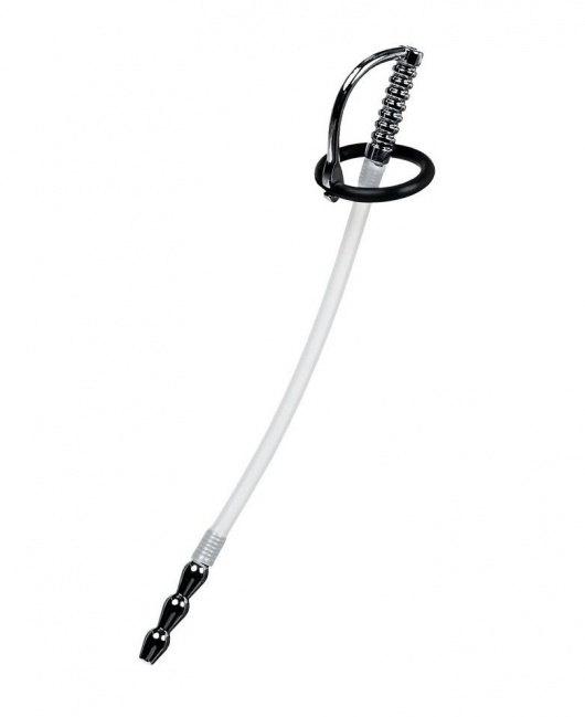 Силиконовый уретральный плаг со сменными фиксирующими кольцами Metal - ToyFa - купить с доставкой в Новокуйбышевске