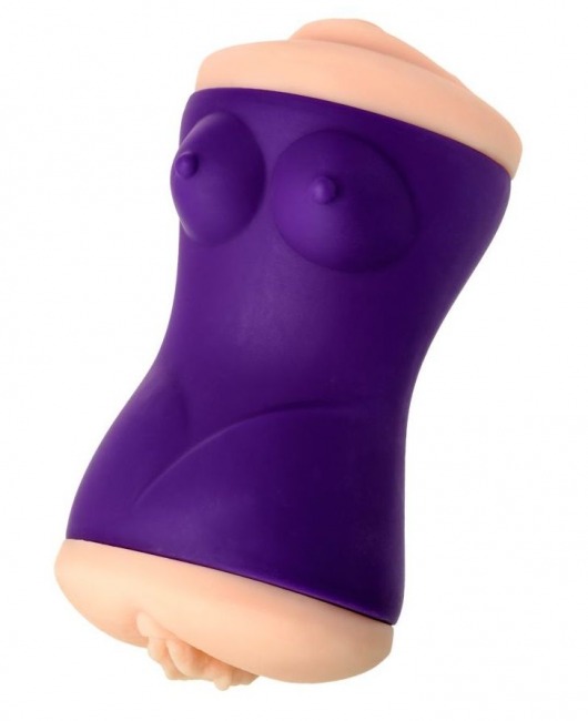 Двухсторонний мастурбатор JOS YARA в фиолетовой колбе - JOS - в Новокуйбышевске купить с доставкой