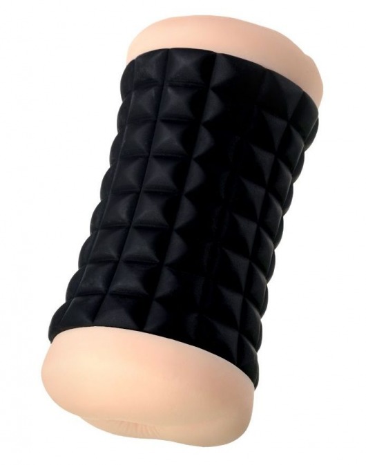 Двухсторонний мастурбатор JOS JANICE в черном цилиндре - JOS - в Новокуйбышевске купить с доставкой