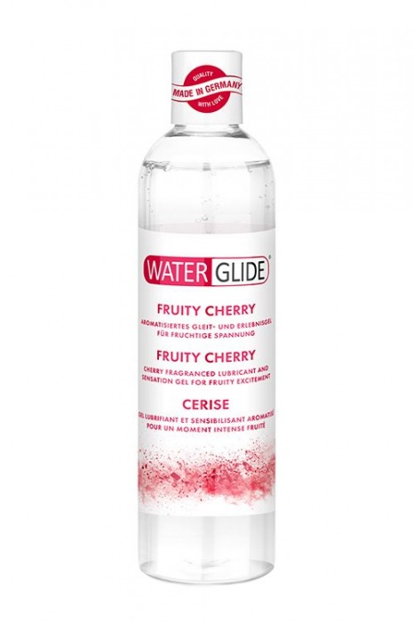 Лубрикант на водной основе с ароматом вишни FRUITY CHERRY - 300 мл. - Waterglide - купить с доставкой в Новокуйбышевске