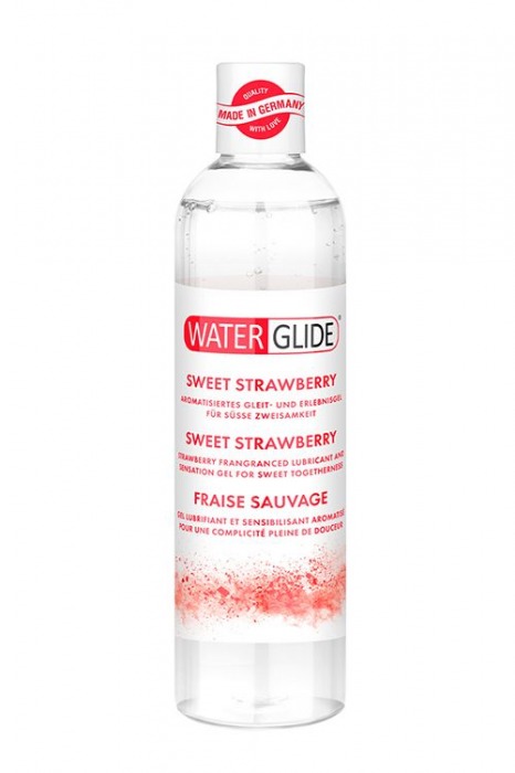 Лубрикант на водной основе с ароматом клубники SWEET STRAWBERRY - 300 мл. - Waterglide - купить с доставкой в Новокуйбышевске