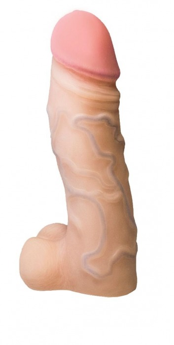 Реалистичная насадка с мошонкой REAL Standard - 15,5 см. - LOVETOY (А-Полимер) - купить с доставкой в Новокуйбышевске