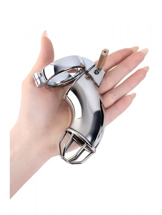 Серебристый мужской пояс верности TOYFA Metal - ToyFa - купить с доставкой в Новокуйбышевске