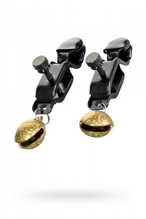 Черно-золотистые зажимы для сосков TOYFA Theatre - ToyFa - купить с доставкой в Новокуйбышевске