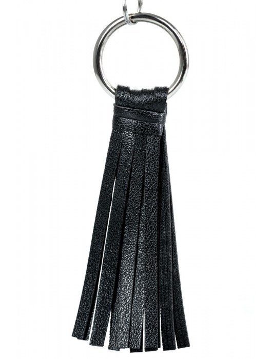 Черно-серебристые зажимы для сосков Theatre с кисточками - ToyFa - купить с доставкой в Новокуйбышевске