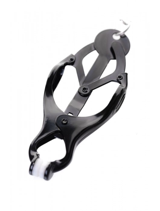 Черно-серебристые зажимы для сосков с кольцом для пениса TOYFA Metal - ToyFa - купить с доставкой в Новокуйбышевске