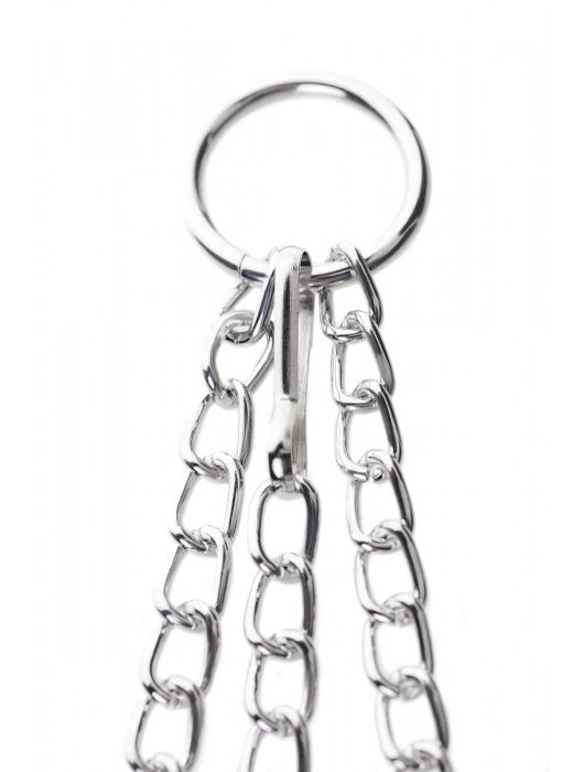 Черно-серебристые зажимы для сосков с кольцом для пениса TOYFA Metal - ToyFa - купить с доставкой в Новокуйбышевске