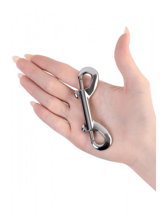 Серебристый двухсторонний карабин TOYFA Metal - ToyFa - купить с доставкой в Новокуйбышевске