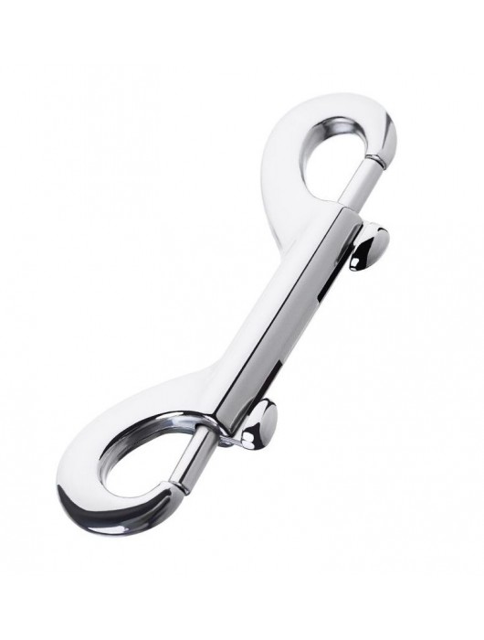 Серебристый двухсторонний карабин TOYFA Metal - ToyFa - купить с доставкой в Новокуйбышевске