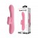 Розовый вибратор-кролик Gina с клиторальной щеточкой - 20,5 см. - Baile купить в Новокуйбышевске с доставкой в Orgasmix.ru Розовый вибратор-кролик Gina с клиторальной щеточкой - 20,5 см. - Baile