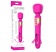 Розовый двусторонний wand-вибратор с функцией фингеринга - 26 см. - Secwell