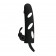 Чёрная насадка с клиторальным вибростимулятором и закрытой головкой - 14 см. - Baile - в Новокуйбышевске купить с доставкой