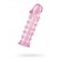Гелевая розовая насадка на фаллос с шипами - 12 см. - Toyfa Basic - в Новокуйбышевске купить с доставкой