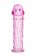 Гладкая розовая насадка с усиками под головкой - 12,5 см. - Toyfa Basic - в Новокуйбышевске купить с доставкой
